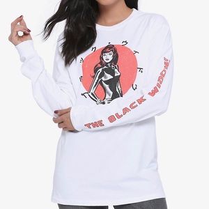Marvel Black Widow Katakana Women's Long Sleeve T-Shirt